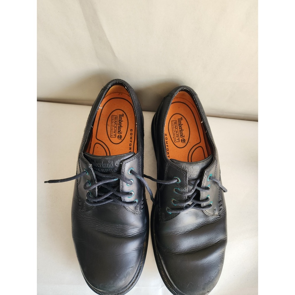 Timberland Pro Mens Black Leather Waterproof Oxford Smart Comfort Shoes 11W